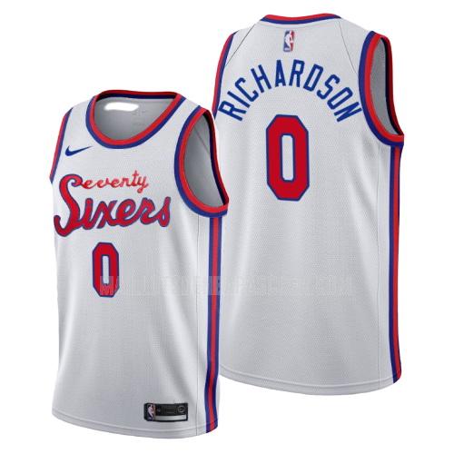 maillot nba homme de philadelphia 76ers josh richardson 0 blanc classique swingman