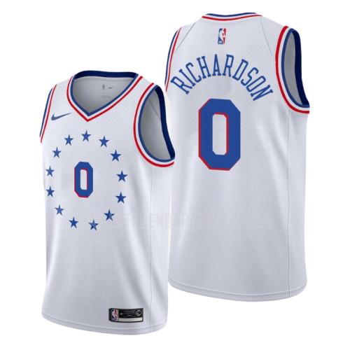 maillot nba homme de philadelphia 76ers josh richardson 0 blanc earned version