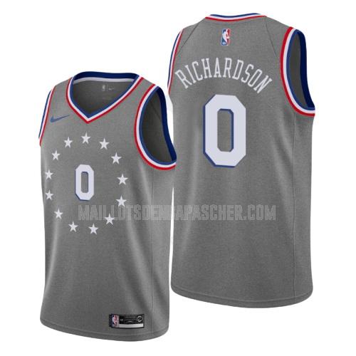 maillot nba homme de philadelphia 76ers josh richardson 0 gris city edition