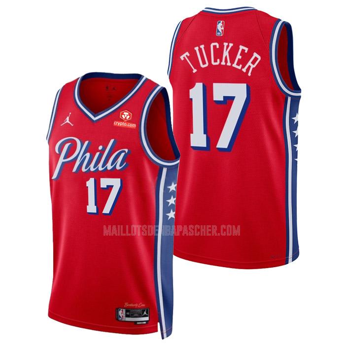 maillot nba homme de philadelphia 76ers p.j. tucker 17 rouge statement edition 2022-23