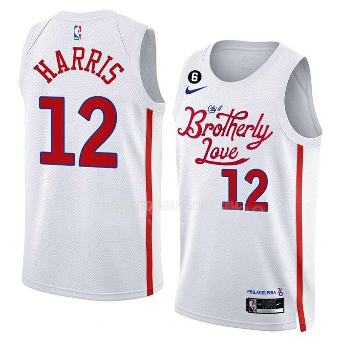 maillot nba homme de philadelphia 76ers tobias harris 12 blanc city edition 2022-23