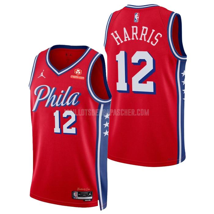 maillot nba homme de philadelphia 76ers tobias harris 12 rouge statement edition 2022-23