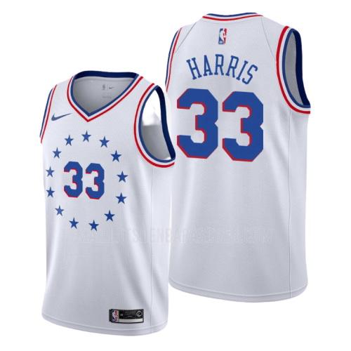 maillot nba homme de philadelphia 76ers tobias harris 33 blanc earned version