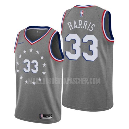 maillot nba homme de philadelphia 76ers tobias harris 33 gris city edition