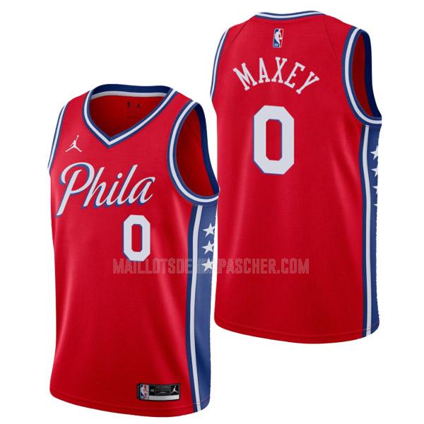 maillot nba homme de philadelphia 76ers tyrese maxey 0 rouge statement edition