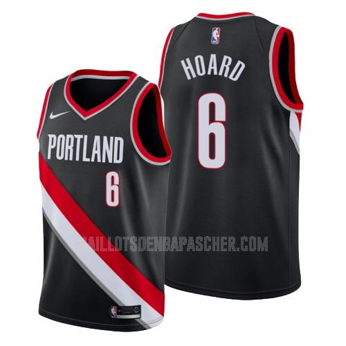 maillot nba homme de portland trail blazers jaylen hoard 6 noir icon