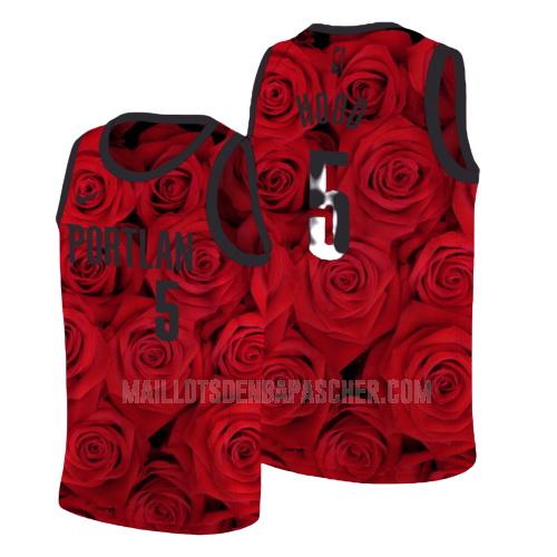 maillot nba homme de portland trail blazers rodney hood 5 rouge rosa