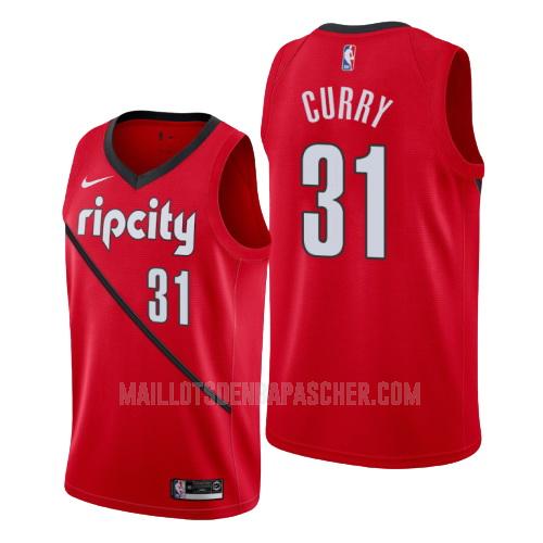maillot nba homme de portland trail blazers seth curry 31 rouge earned version