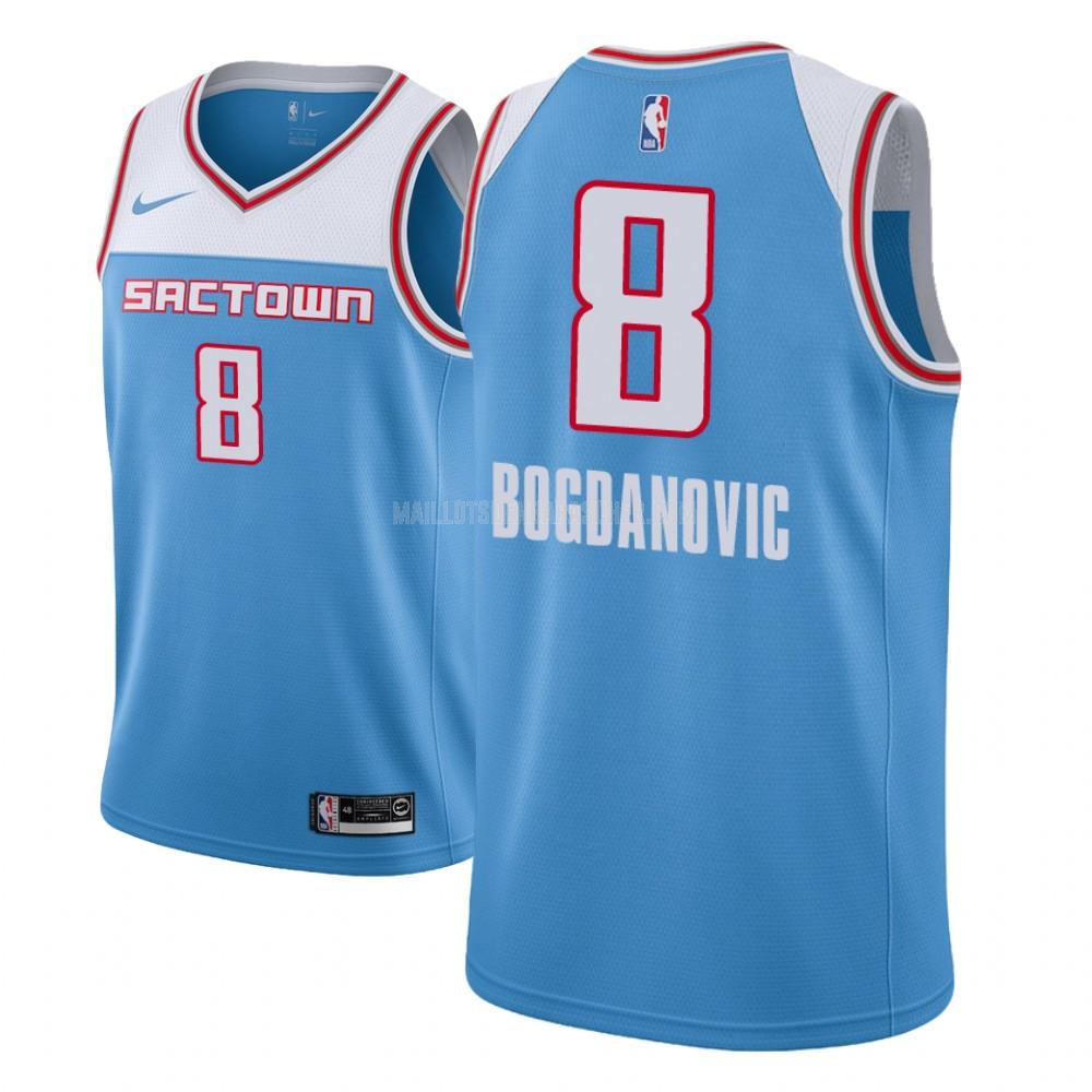 maillot nba homme de sacramento kings bogdan bogdanovic 8 bleu city edition