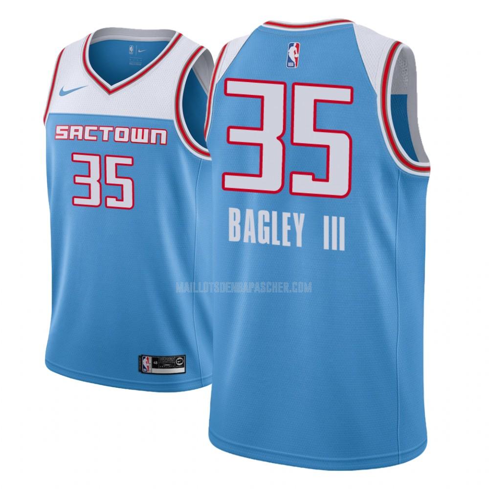 maillot nba homme de sacramento kings marvin bagley iii 35 bleu city edition