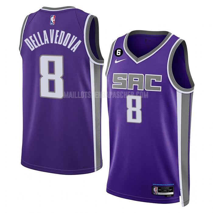 maillot nba homme de sacramento kings matthew dellavedova 8 violet icon edition 2022-23