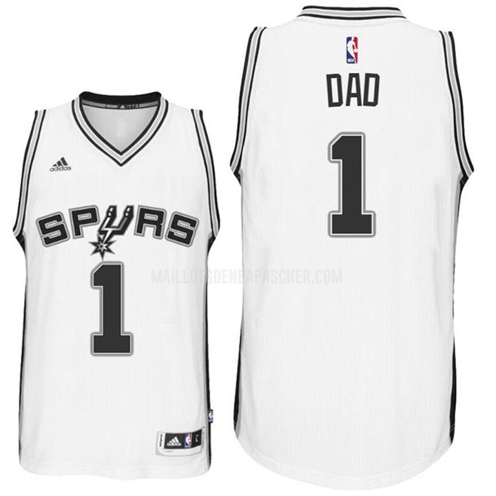 maillot nba homme de san antonio spurs dad 1 blanc fête des pères