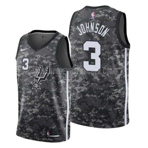 maillot nba homme de san antonio spurs keldon johnson 3 camouflage city edition