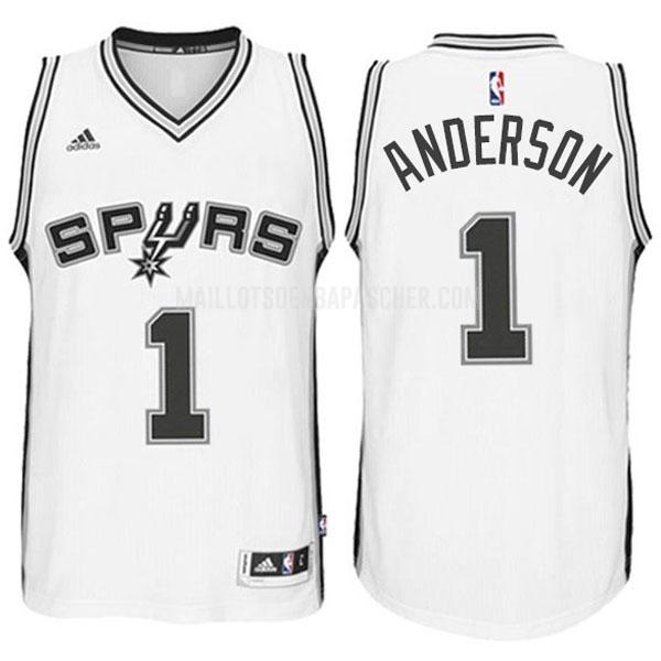 maillot nba homme de san antonio spurs kyle anderson 1 blanc nouveau 2015