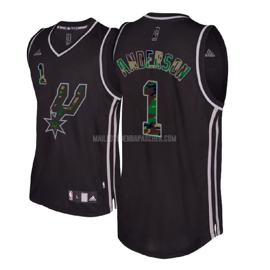 maillot nba homme de san antonio spurs kyle anderson 1 noir mode version