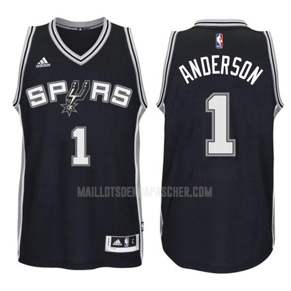 maillot nba homme de san antonio spurs kyle anderson 1 noir nouveau 2015