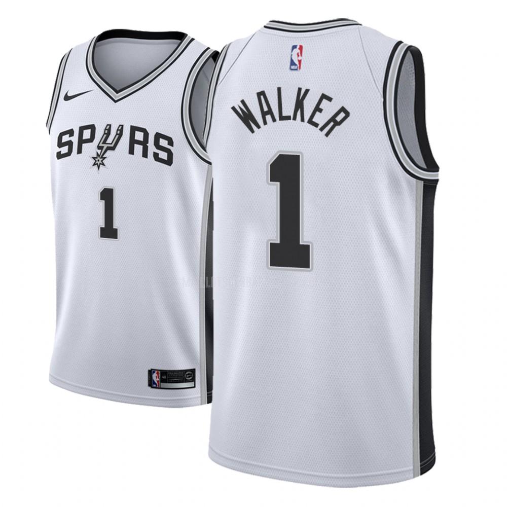 maillot nba homme de san antonio spurs lonnie walker 1 blanc association 2018-19