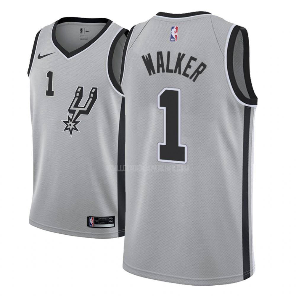 maillot nba homme de san antonio spurs lonnie walker 1 gris statement 2018-19