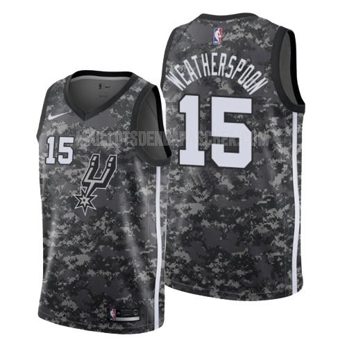 maillot nba homme de san antonio spurs quinndary weatherspoon 15 camouflage city edition