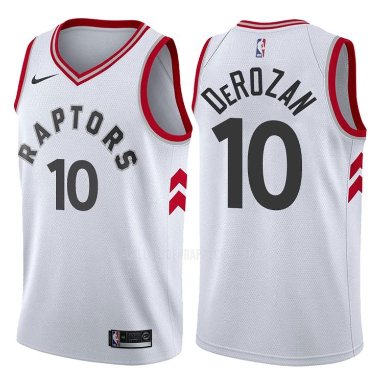 maillot nba homme de toronto raptors demar derozan 10 blanc association