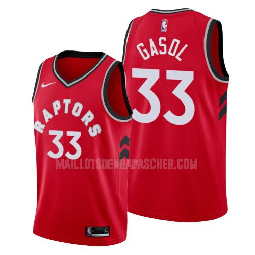 maillot nba homme de toronto raptors marc gasol 33 rouge icon