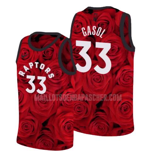 maillot nba homme de toronto raptors marc gasol 33 rouge rosa