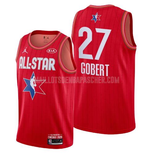 maillot nba homme de utah jazz rudy gobert 27 rouge nba all-star 2020