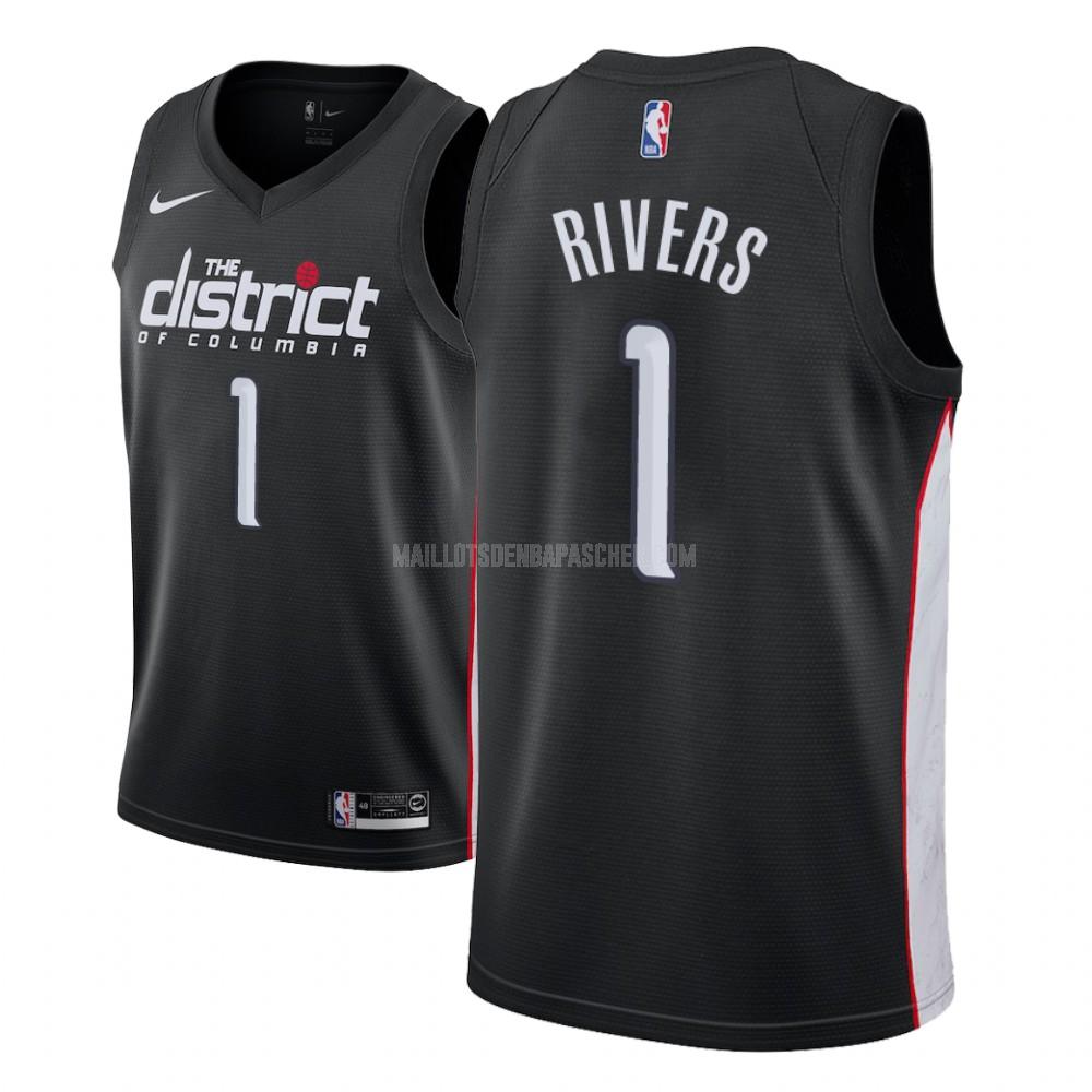 maillot nba homme de washington wizards austin rivers 1 noir city edition