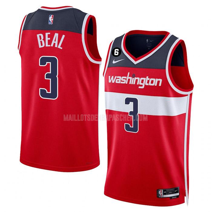 maillot nba homme de washington wizards bradley beal 3 rouge icon edition 2022-23