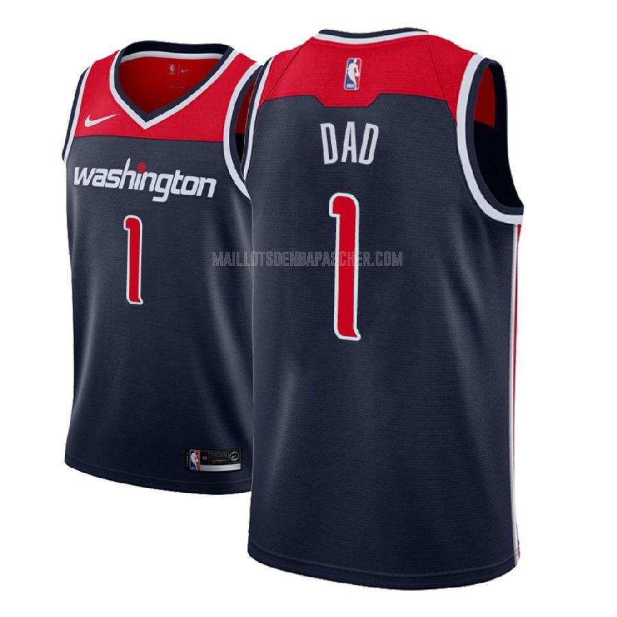 maillot nba homme de washington wizards dad 1 bleu marin fête des pères