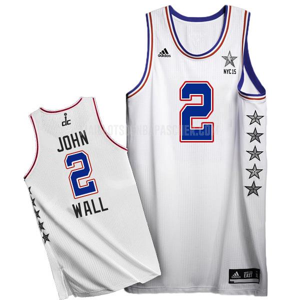 maillot nba homme de washington wizards john wall 2 blanc nba all-star 2015