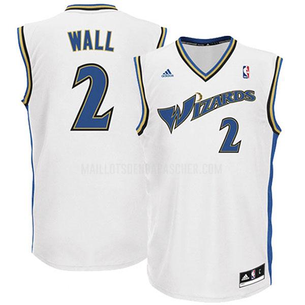 maillot nba homme de washington wizards john wall 2 blanc revolution 30