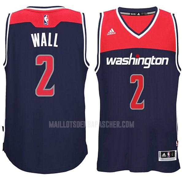 maillot nba homme de washington wizards john wall 2 bleu nouveau 2015