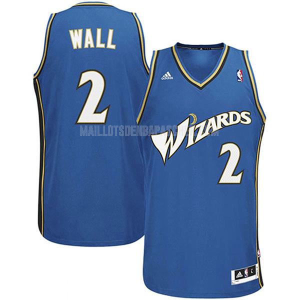 maillot nba homme de washington wizards john wall 2 bleu retrò