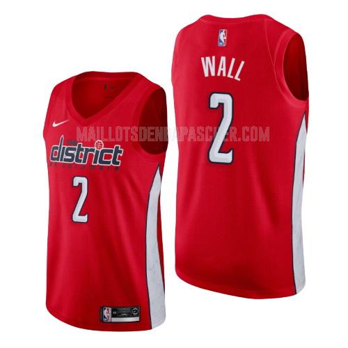 maillot nba homme de washington wizards john wall 2 rouge earned version