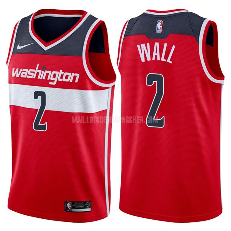 maillot nba homme de washington wizards john wall 2 rouge icon 2017-18