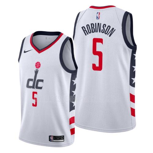 maillot nba homme de washington wizards justin robinson 5 blanc city edition 2019-20