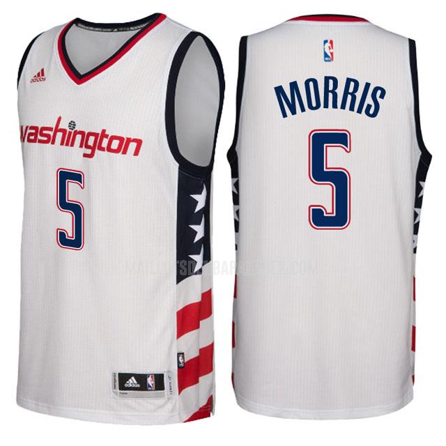 maillot nba homme de washington wizards markieff morris 5 blanc alterner 2016-17