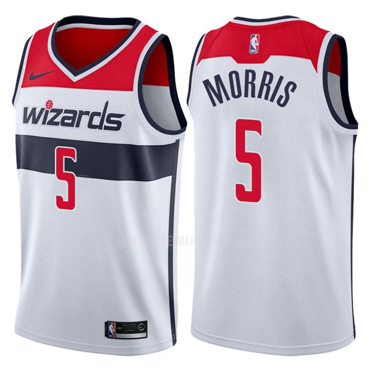 maillot nba homme de washington wizards markieff morris 5 blanc association 2017-18