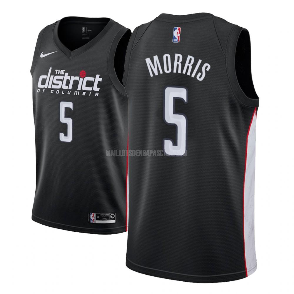 maillot nba homme de washington wizards markieff morris 5 noir city edition