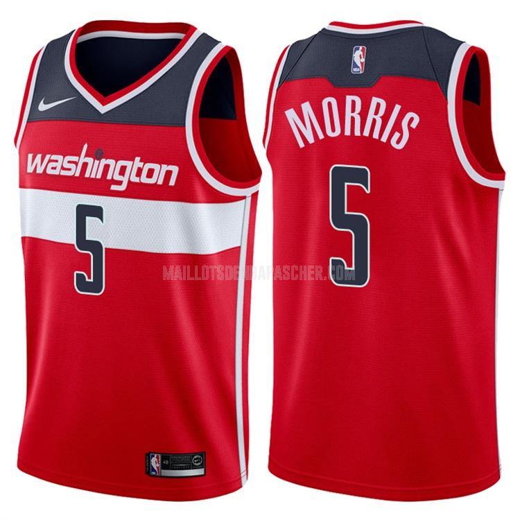 maillot nba homme de washington wizards markieff morris 5 rouge icon 2017-18