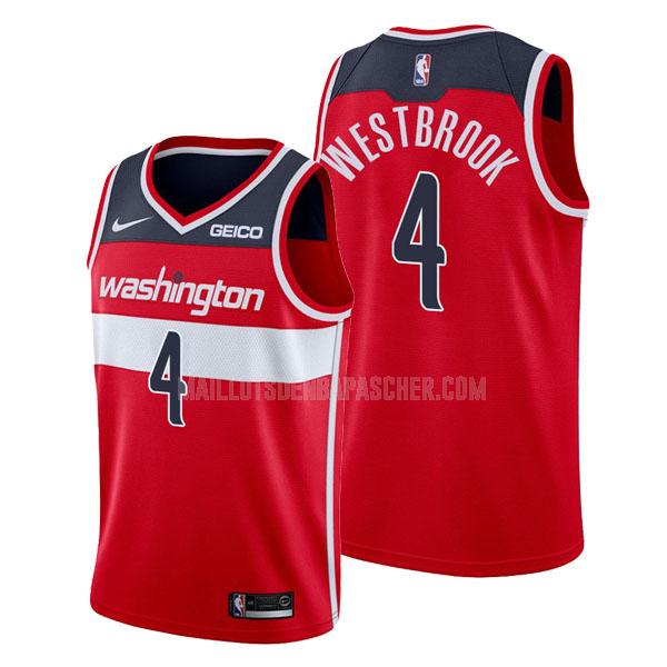 maillot nba homme de washington wizards russell westbrook 4 rouge icon