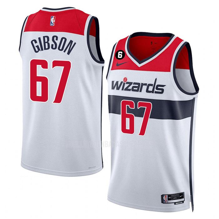 maillot nba homme de washington wizards taj gibson 67 blanc association edition 2022-23