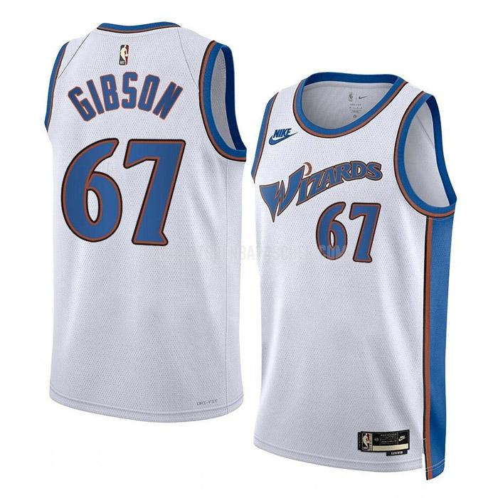 maillot nba homme de washington wizards taj gibson 67 blanc classic edition 2022-23