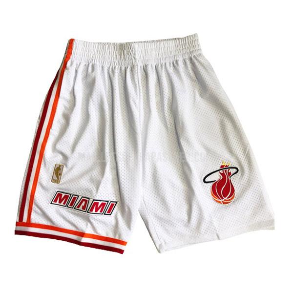 short nba homme de miami heat blanc retro rh1