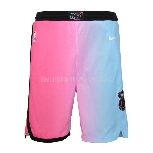 short nba homme de miami heat bleu rose city edition 2020-21