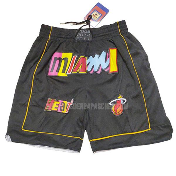 short nba homme de miami heat noir city edition rh1