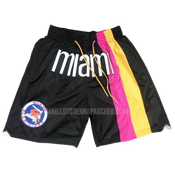 short nba homme de miami heat noir just don retro rh1