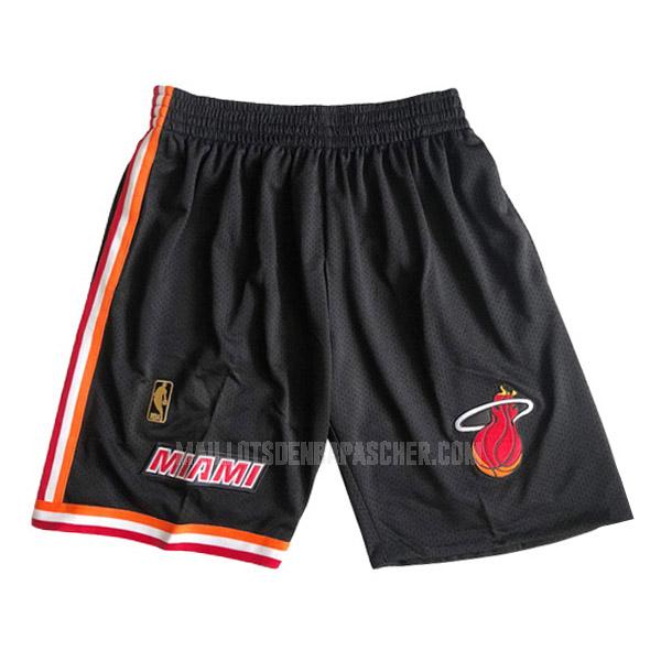 short nba homme de miami heat noir retro rh1