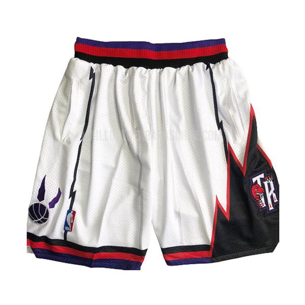 short nba homme de toronto raptors blanc retro ml1